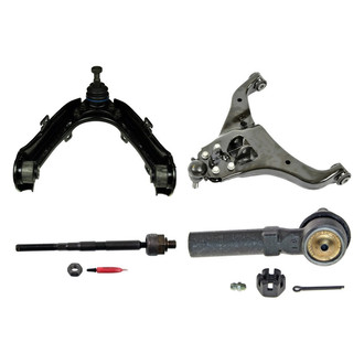 MOOG® - Front Driver Side Lower and Upper Control Arm with Ball Joint and Tie Rod End Kit