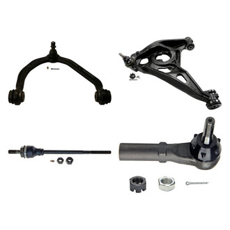 MOOG® - Front Driver Side Lower and Upper Control Arm with Ball Joint and Tie Rod End Kit
