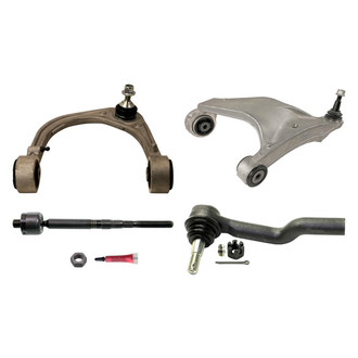 MOOG® - Front Driver Side Lower and Upper Control Arm with Ball Joint and Tie Rod End Kit