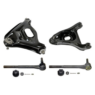 MOOG® - Front Driver Side Lower and Upper Control Arm with Ball Joint and Tie Rod End Kit