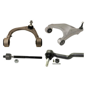 MOOG® - Front Driver Side Lower and Upper Control Arm with Ball Joint and Tie Rod End Kit
