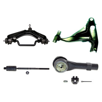MOOG® - Front Driver Side Lower and Upper Control Arm with Ball Joint and Tie Rod End Kit