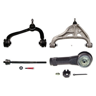 MOOG® - Front Driver Side Lower and Upper Control Arm with Ball Joint and Tie Rod End Kit