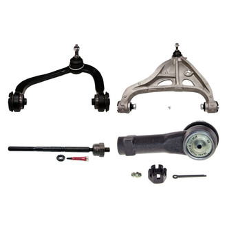 MOOG® - Front Driver Side Lower and Upper Control Arm with Ball Joint and Tie Rod End Kit