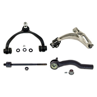 MOOG® - Front Driver Side Lower and Upper Control Arm with Ball Joint and Tie Rod End Kit