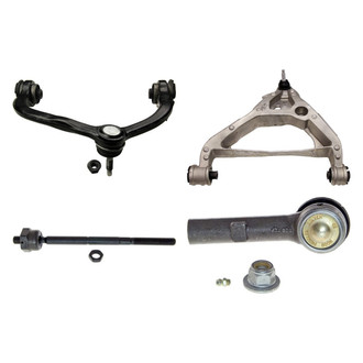 MOOG® - Front Driver Side Lower and Upper Control Arm with Ball Joint and Tie Rod End Kit