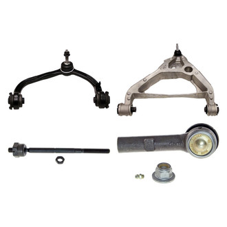 MOOG® - Front Driver Side Lower and Upper Control Arm with Ball Joint and Tie Rod End Kit