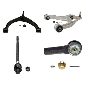 MOOG® - Front Driver Side Lower and Upper Control Arm with Ball Joint and Tie Rod End Kit