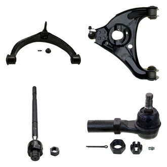 MOOG® - Front Driver Side Lower and Upper Control Arm with Ball Joint and Tie Rod End Kit