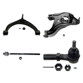 MOOG® - Front Driver Side Lower and Upper Control Arm with Ball Joint and Tie Rod End Kit