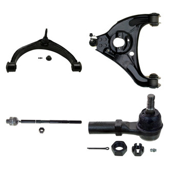 MOOG® - Front Driver Side Lower and Upper Control Arm with Ball Joint and Tie Rod End Kit