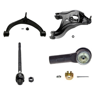 MOOG® - Front Driver Side Lower and Upper Control Arm with Ball Joint and Tie Rod End Kit