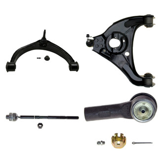MOOG® - Front Driver Side Lower and Upper Control Arm with Ball Joint and Tie Rod End Kit