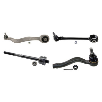 MOOG® - Front Driver Side Lower and Upper Control Arm with Ball Joint and Tie Rod End Kit