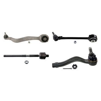 MOOG® - Front Driver Side Lower and Upper Control Arm with Ball Joint and Tie Rod End Kit