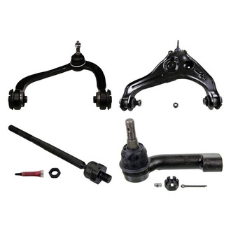 MOOG® - Front Driver Side Lower and Upper Control Arm with Ball Joint and Tie Rod End Kit