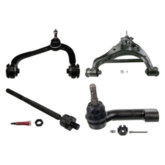 MOOG® - Front Driver Side Lower and Upper Control Arm with Ball Joint and Tie Rod End Kit