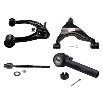 MOOG® - Front Driver Side Lower and Upper Control Arm with Ball Joint and Tie Rod End Kit