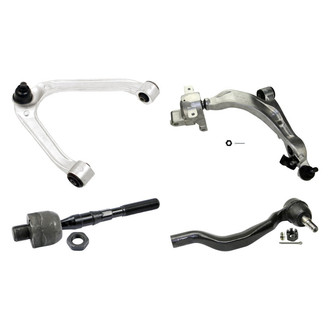 MOOG® - Front Driver Side Lower and Upper Control Arm with Ball Joint and Tie Rod End Kit