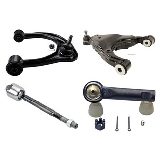 MOOG® - Front Driver Side Lower and Upper Control Arm with Ball Joint and Tie Rod End Kit