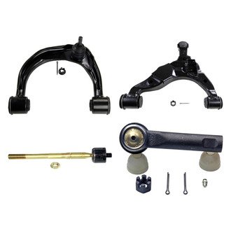 MOOG® - Front Driver Side Lower and Upper Control Arm with Ball Joint and Tie Rod End Kit