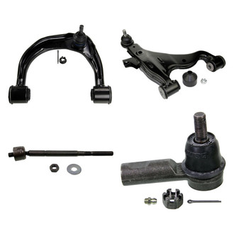 MOOG® - Front Driver Side Lower and Upper Control Arm with Ball Joint and Tie Rod End Kit