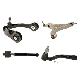 MOOG® - Front Driver Side Lower and Upper Control Arm with Ball Joint and Tie Rod End Kit