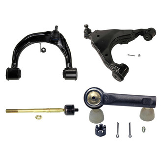 MOOG® - Front Driver Side Lower and Upper Control Arm with Ball Joint and Tie Rod End Kit