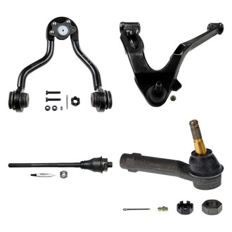 MOOG® - Front Driver Side Lower and Upper Control Arm with Ball Joint and Tie Rod End Kit