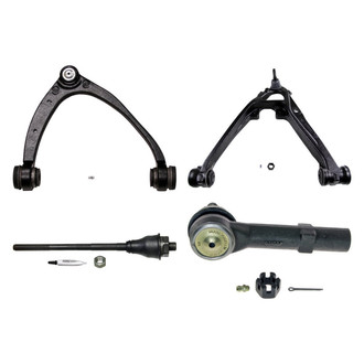 MOOG® - Front Driver Side Lower and Upper Control Arm with Ball Joint and Tie Rod End Kit
