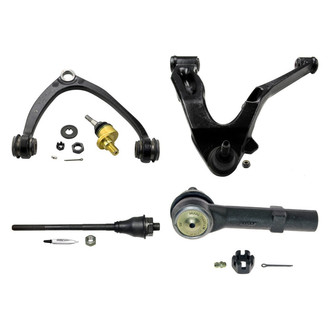 MOOG® - Front Driver Side Lower and Upper Control Arm with Ball Joint and Tie Rod End Kit