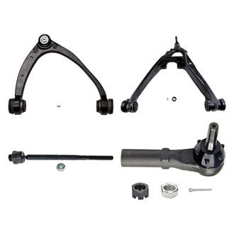 MOOG® - Front Driver Side Lower and Upper Control Arm with Ball Joint and Tie Rod End Kit