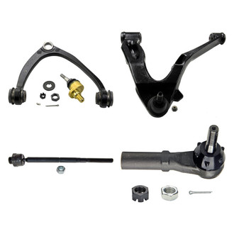 MOOG® - Front Driver Side Lower and Upper Control Arm with Ball Joint and Tie Rod End Kit