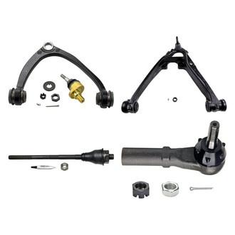 MOOG® - Front Driver Side Lower and Upper Control Arm with Ball Joint and Tie Rod End Kit