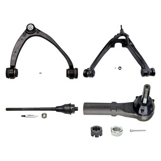 MOOG® - Front Driver Side Lower and Upper Control Arm with Ball Joint and Tie Rod End Kit