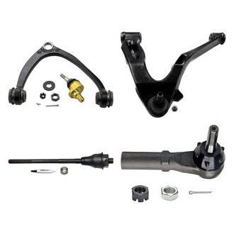 MOOG® - Front Driver Side Lower and Upper Control Arm with Ball Joint and Tie Rod End Kit