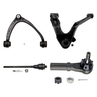 MOOG® - Front Driver Side Lower and Upper Control Arm with Ball Joint and Tie Rod End Kit