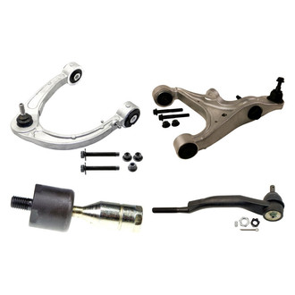 MOOG® - Front Driver Side Lower and Upper Control Arm with Ball Joint and Tie Rod End Kit