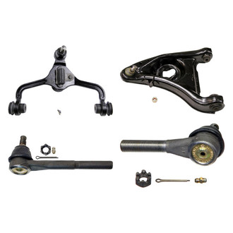 MOOG® - Front Driver Side Lower and Upper Control Arm with Ball Joint and Tie Rod End Kit