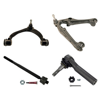 MOOG® - Front Driver Side Lower and Upper Control Arm with Ball Joint and Tie Rod End Kit