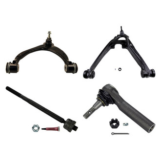 MOOG® - Front Driver Side Lower and Upper Control Arm with Ball Joint and Tie Rod End Kit