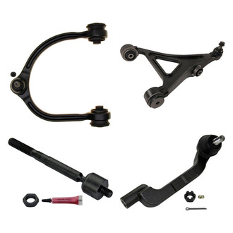 MOOG® - Front Driver Side Lower and Upper Control Arm with Ball Joint and Tie Rod End Kit