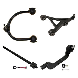 MOOG® - Front Driver Side Lower and Upper Control Arm with Ball Joint and Tie Rod End Kit