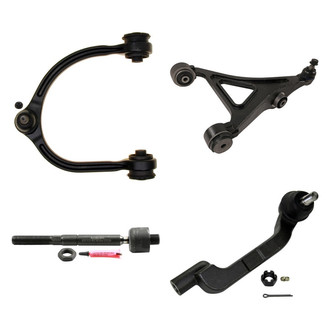 MOOG® - Front Driver Side Lower and Upper Control Arm with Ball Joint and Tie Rod End Kit