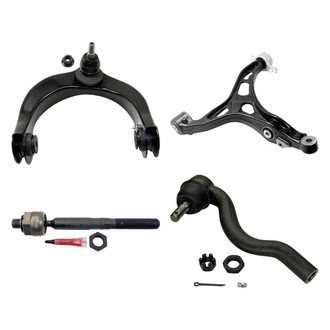 MOOG® - Front Driver Side Lower and Upper Control Arm with Ball Joint and Tie Rod End Kit