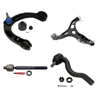 MOOG® - Front Driver Side Lower and Upper Control Arm with Ball Joint and Tie Rod End Kit