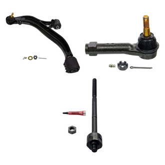 MOOG® - Front Driver Side Lower Control Arm with Ball Joint and Tie Rod End Kit