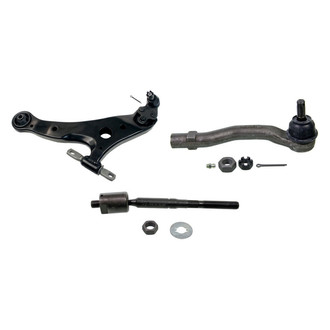MOOG® - Front Driver Side Lower Control Arm with Ball Joint and Tie Rod End Kit