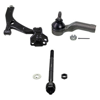 MOOG® - Front Driver Side Lower Control Arm with Ball Joint and Tie Rod End Kit