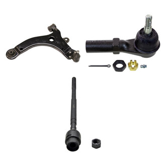 MOOG® - Front Driver Side Lower Control Arm with Ball Joint and Tie Rod End Kit